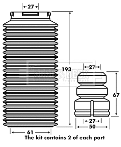 Dust Cover Kit, shock absorber (BPK7036)