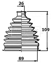 Bellow Kit, drive shaft (BCB6150)