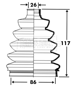 Bellow Kit, drive shaft (BCB2389)