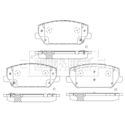 Brake Pad Set, disc brake (BBP2675)