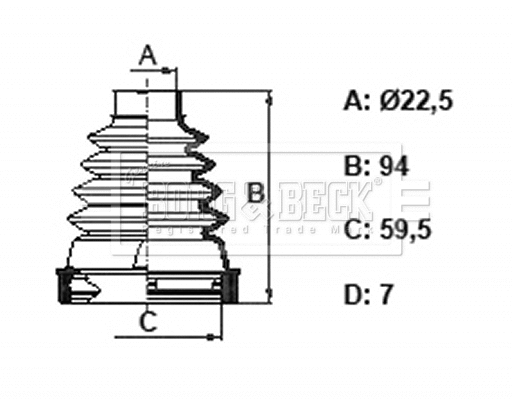 Bellow Kit, drive shaft (BCB6399)