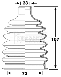 Bellow Kit, drive shaft (BCB6109)