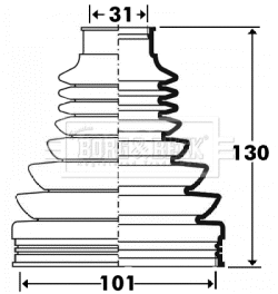 Bellow Kit, drive shaft (BCB2907)