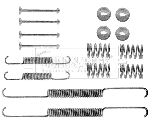 Accessory Kit, brake shoes (BBK6072)