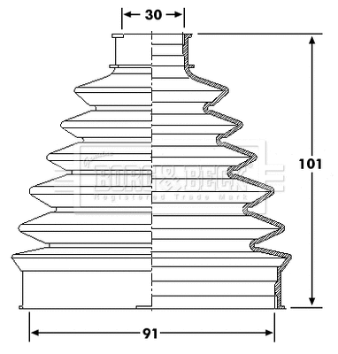 Bellow Kit, drive shaft (BCB6194)
