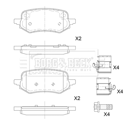 Brake Pad Set, disc brake (BBP2886)