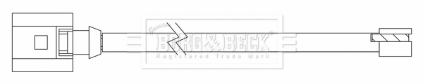 Warning Contact, brake pad wear (BWL3171)