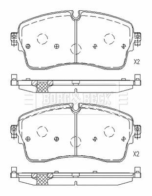 Brake Pad Set, disc brake (BBP2800)