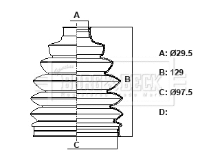 Bellow Kit, drive shaft (BCB6427)