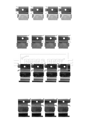 Accessory Kit, disc brake pad (BBK1493)