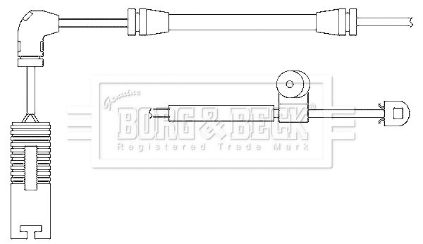 Warning Contact, brake pad wear (BWL3009)