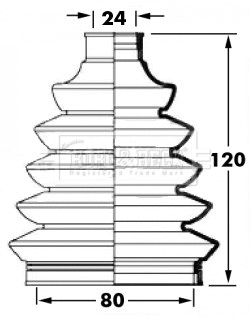 Bellow Kit, drive shaft (BCB6029)