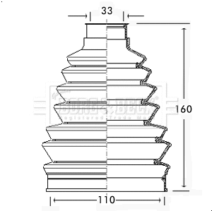 Bellow Kit, drive shaft (BCB2324)