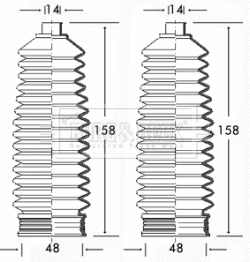 Bellow Kit, steering (BSG3213)