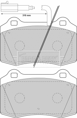 Brake Pad Set, disc brake (BBP1737)