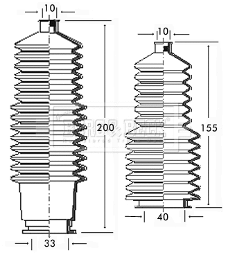 Bellow Kit, steering (BSG3060)