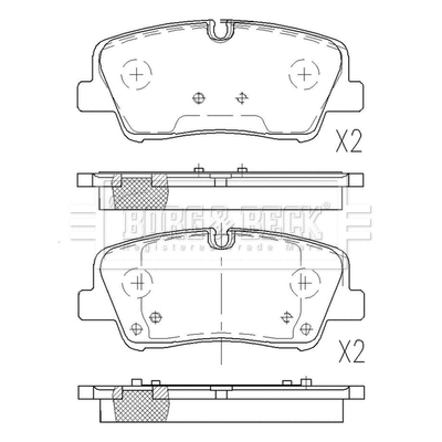 Brake Pad Set, disc brake (BBP2652)
