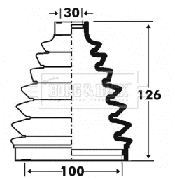 Bellow Kit, drive shaft (BCB6100)