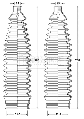 Bellow Kit, steering (BSG3414)