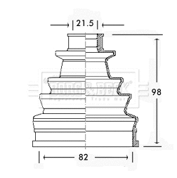 Bellow Kit, drive shaft (BCB2257)