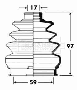 Bellow Kit, drive shaft (BCB2894)