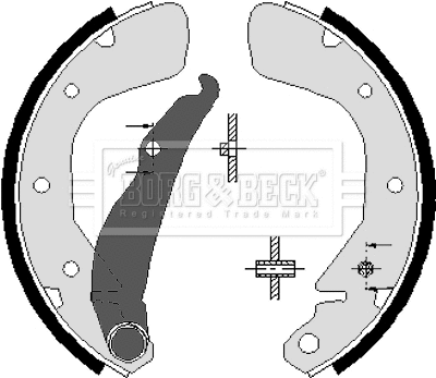 Brake Shoe Set (BBS6222)
