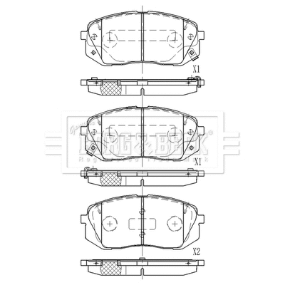 Brake Pad Set, disc brake (BBP2618)
