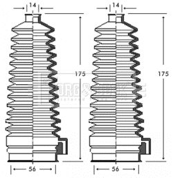 Bellow Kit, steering (BSG3235)