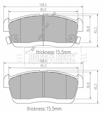 Brake Pad Set, disc brake (BBP2384)