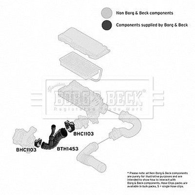 Intake Hose, air filter (BTH1453)