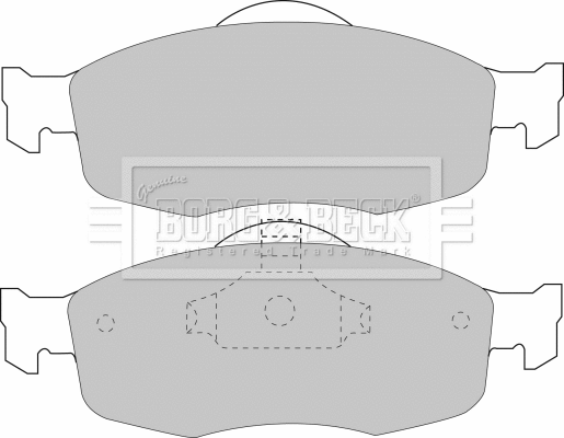 Brake Pad Set, disc brake (BBP1416)