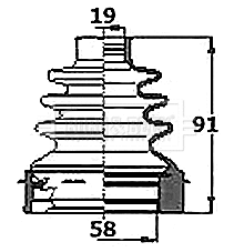Bellow Kit, drive shaft (BCB6144)