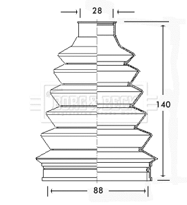 Bellow Kit, drive shaft (BCB2339)