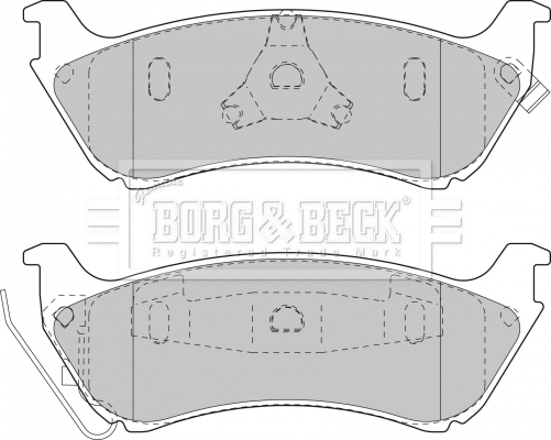 Brake Pad Set, disc brake (BBP1666)