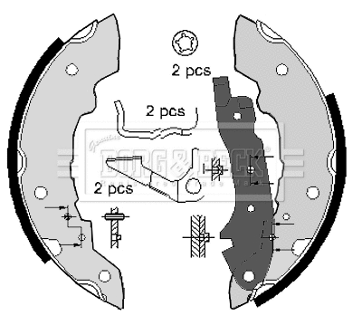 Brake Shoe Set (BBS6067)