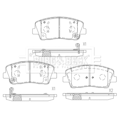 Brake Pad Set, disc brake (BBP2678)