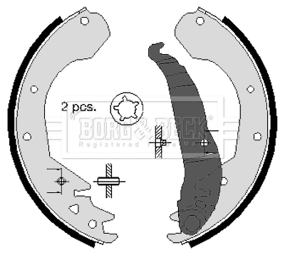 Brake Shoe Set (BBS6215)