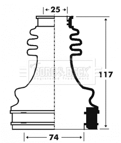 Bellow Kit, drive shaft (BCB2916)