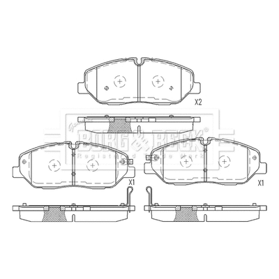 Brake Pad Set, disc brake (BBP2624)