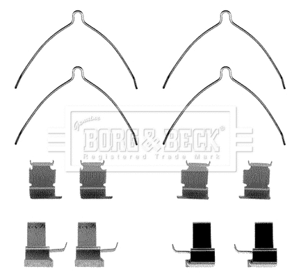 Accessory Kit, disc brake pad (BBK1168)