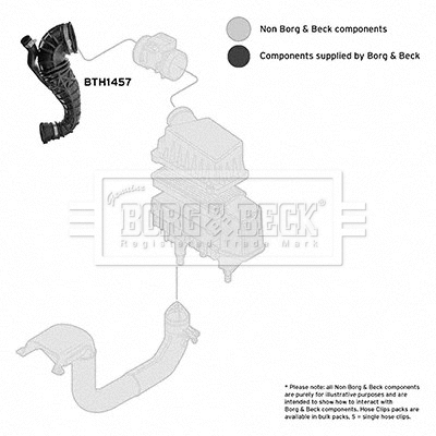 Intake Hose, air filter (BTH1457)