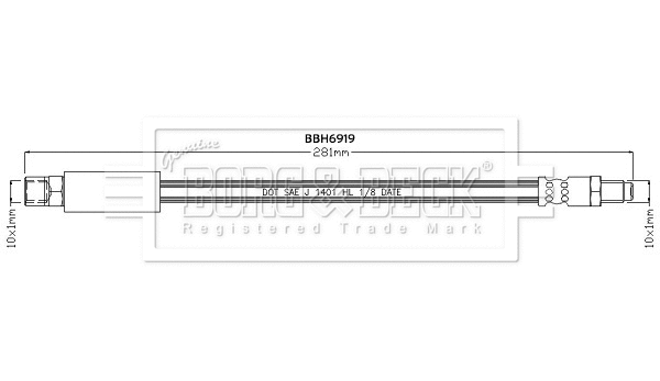 Brake Hose (BBH6919)