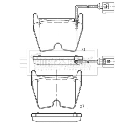 Brake Pad Set, disc brake (BBP2617)