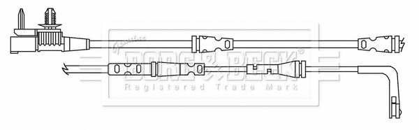 Warning Contact, brake pad wear (BWL3184)