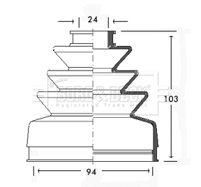 Bellow Kit, drive shaft (BCB2429)