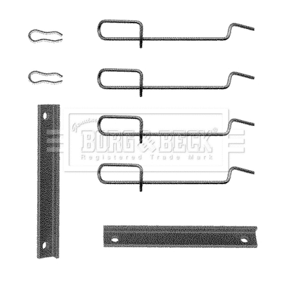 Accessory Kit, disc brake pad (BBK1124)
