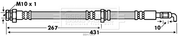 Brake Hose (BBH7640)