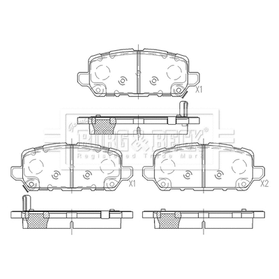 Brake Pad Set, disc brake (BBP2607)