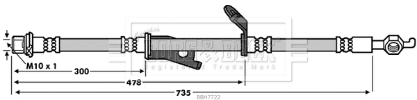 Brake Hose (BBH7722)