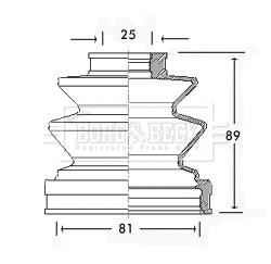 Bellow Kit, drive shaft (BCB2527)
